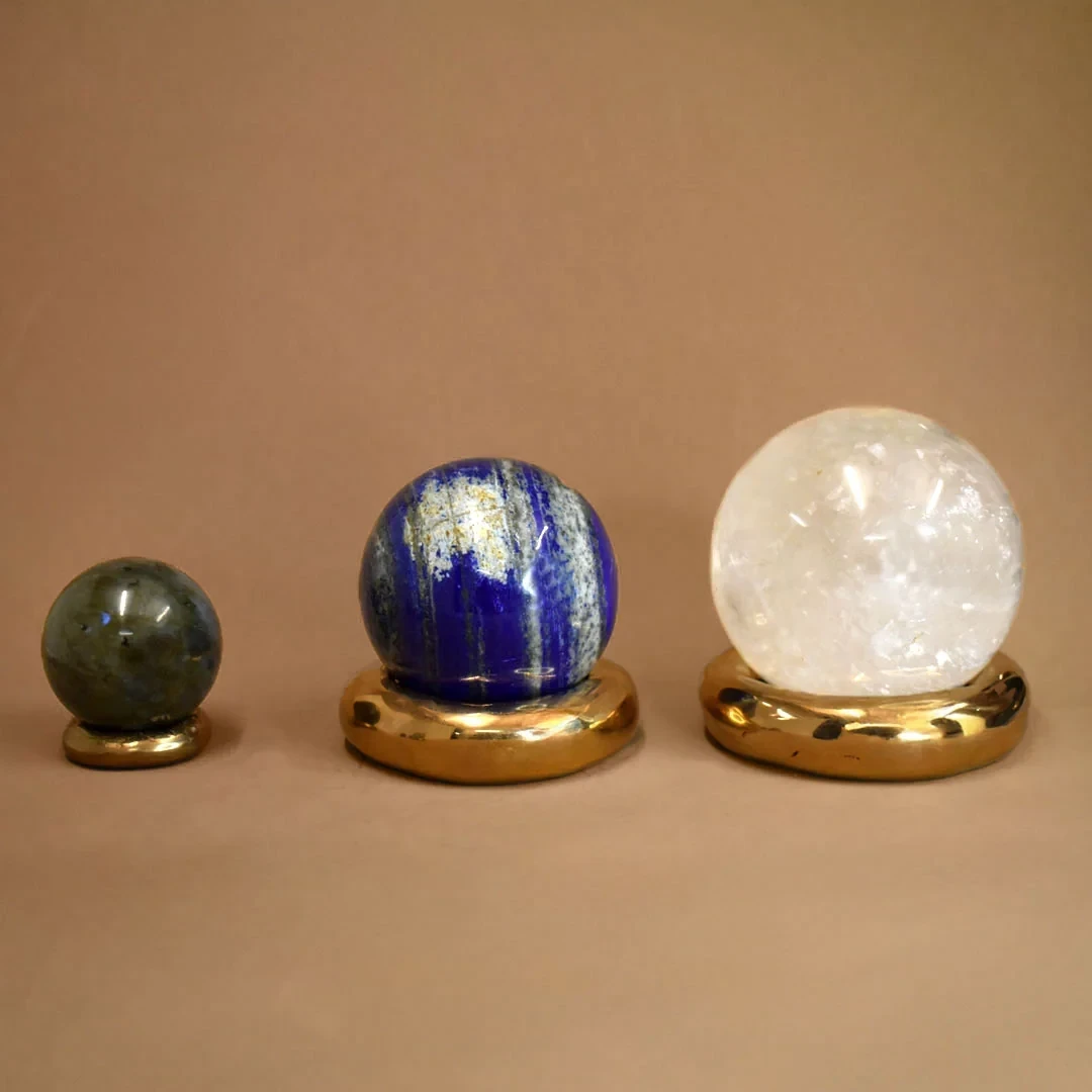 The Orbs - Bronze & Gemstone