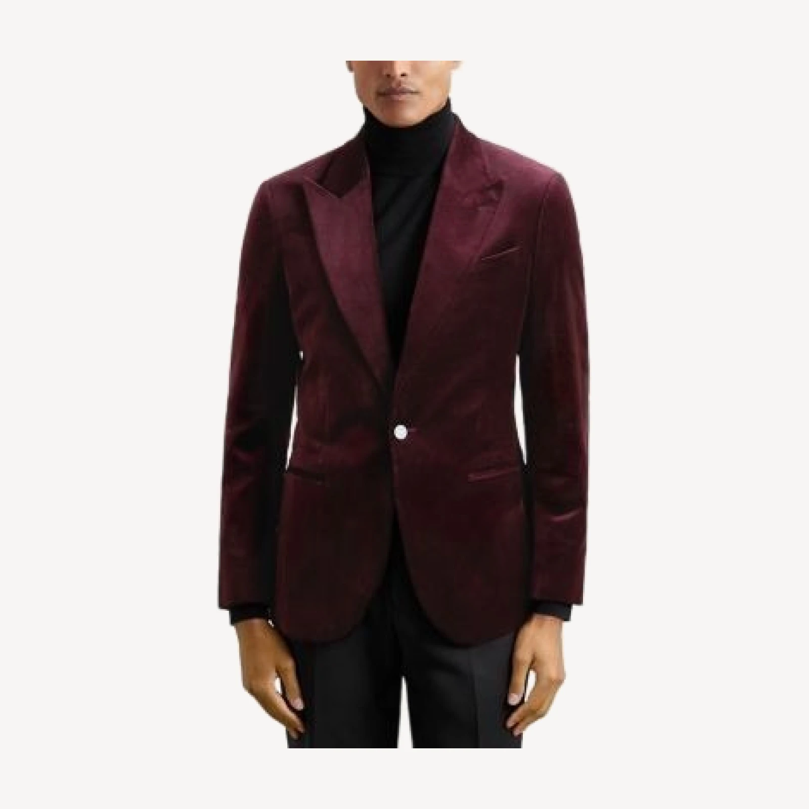 Reiss Apsara Velvet Regular Fit Peak Lapel Blazer