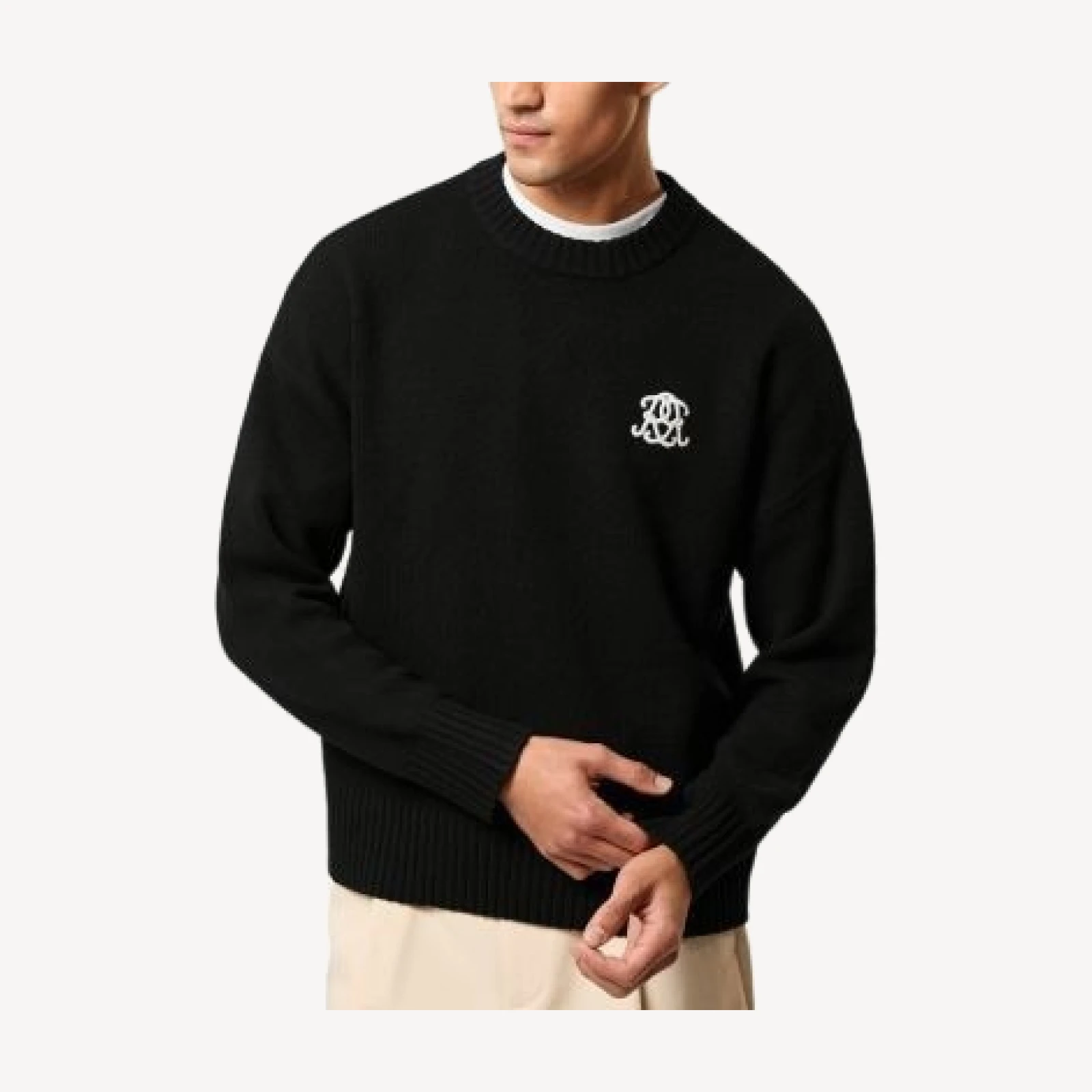 Reiss Archibald Motif Crewneck Jumper Sweater