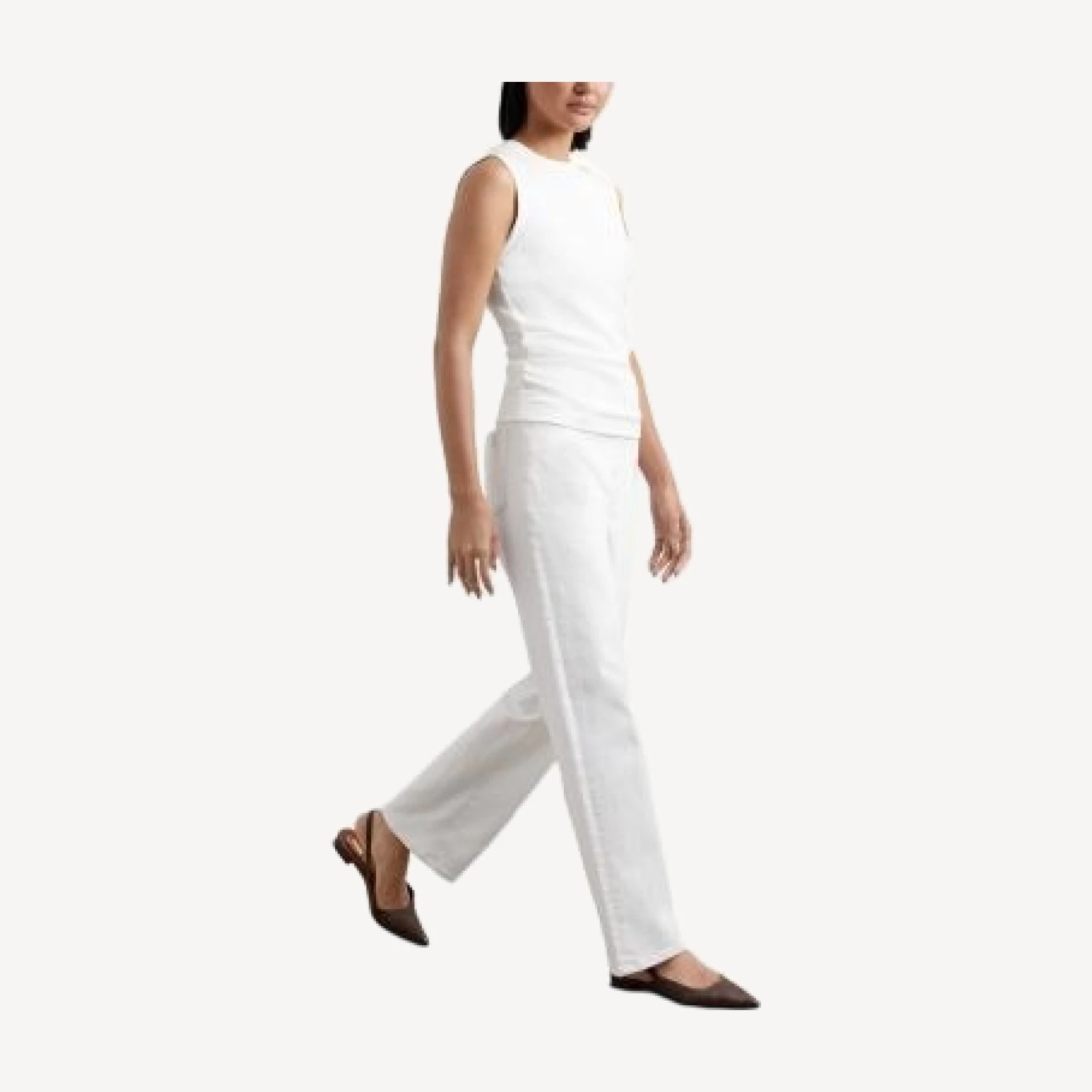 Reiss Trudy Ruched Sleeveless Top