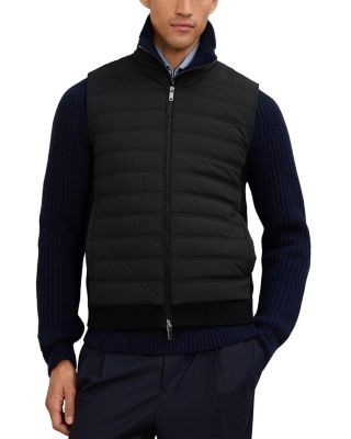 Reiss Newford Funnel Neck Quilted Front Vest