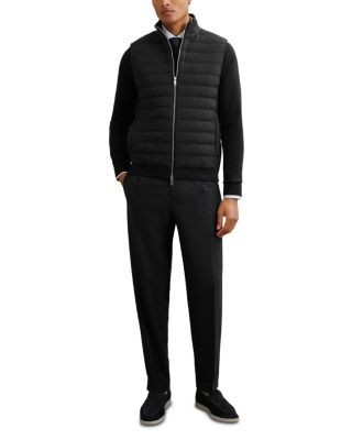 Reiss Newford Stand Collar Quilted Zip Gilet