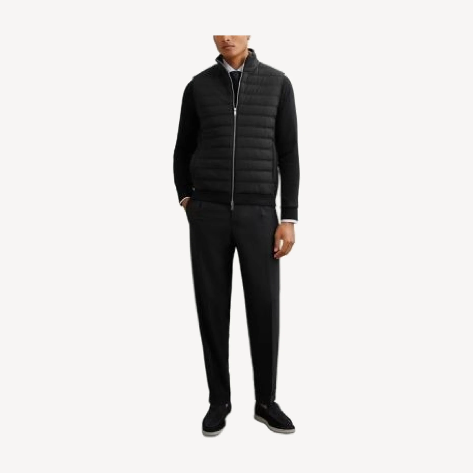 Reiss Newford Stand Collar Quilted Zip Gilet