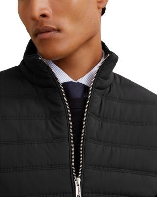 Reiss Newford Stand Collar Quilted Zip Gilet