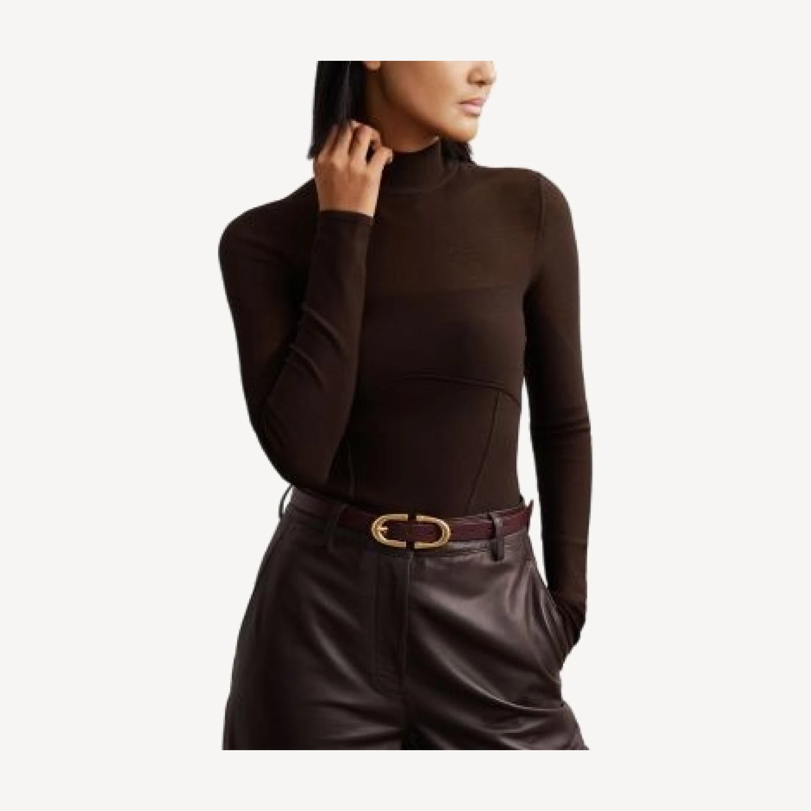 Reiss Sofia Mesh Knit Top
