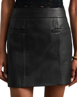 Reiss Leather Mini Skirt
