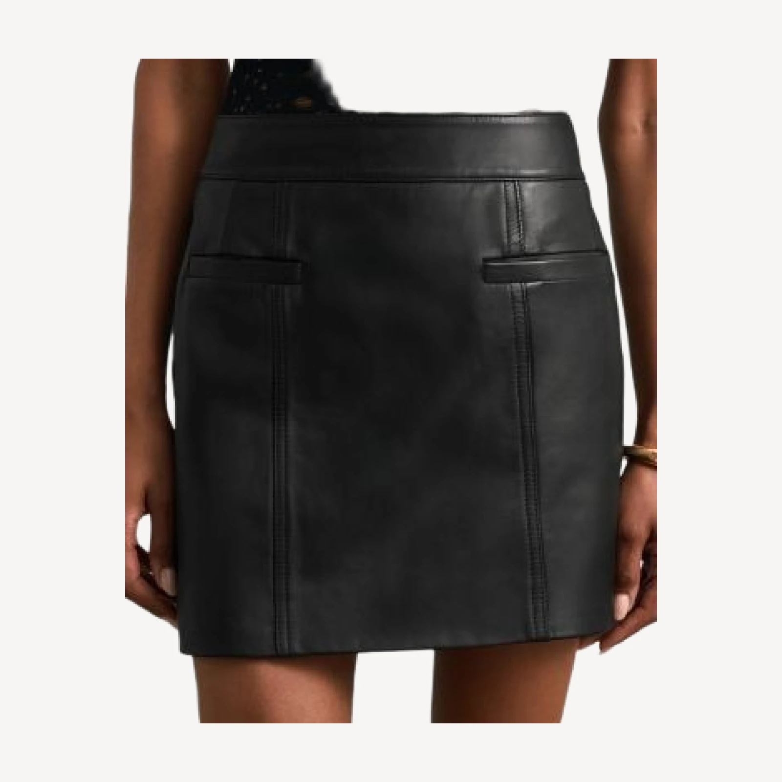 Reiss Leather Mini Skirt