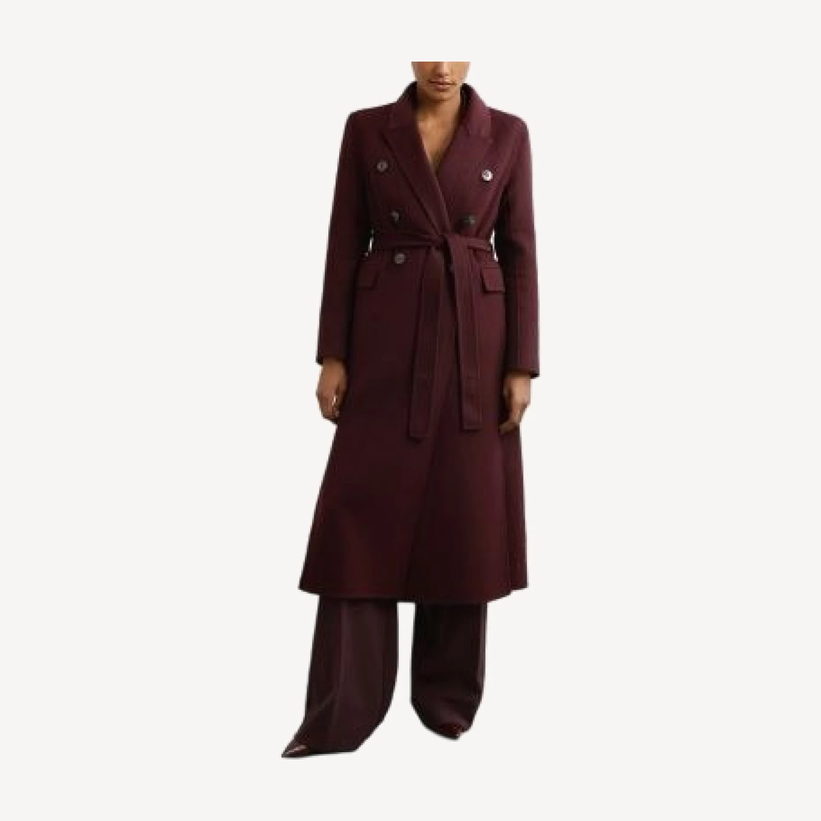 Reiss Brogan Wool-Blend Double Breasted Blindseam Coat