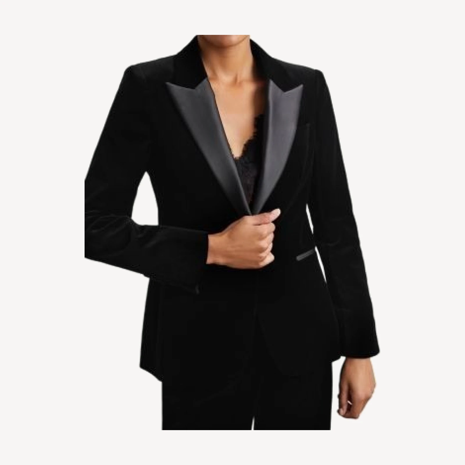 Reiss Myrtle Single Breasted Velvet Jacket