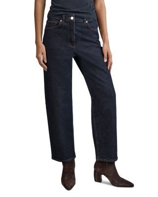 Reiss Selin Straight Leg Jeans in Dark Blue