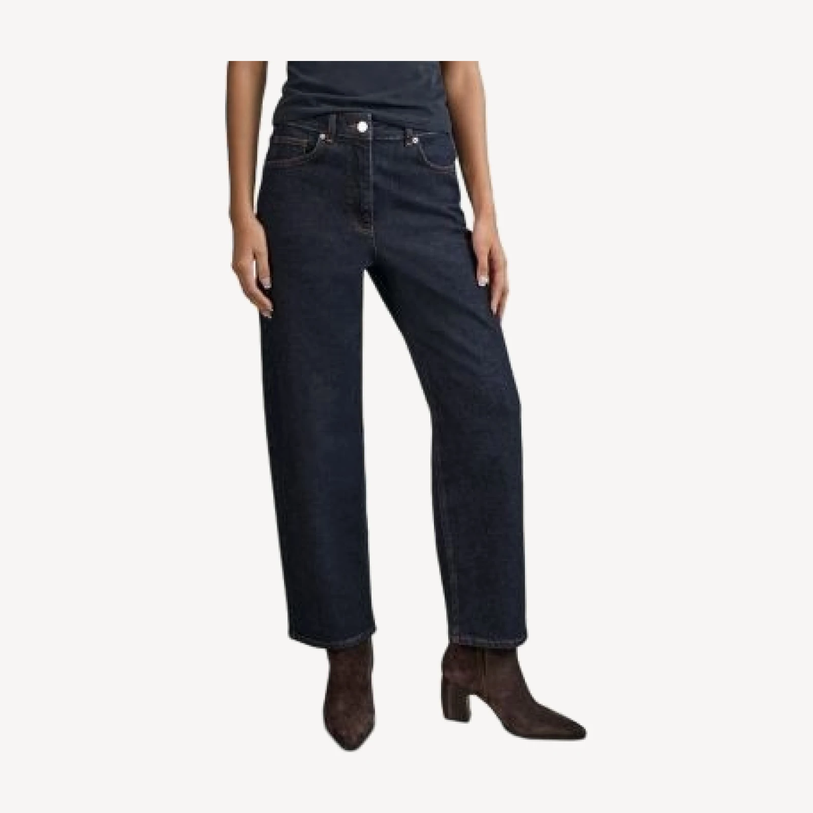 Reiss Selin Straight Leg Jeans in Dark Blue