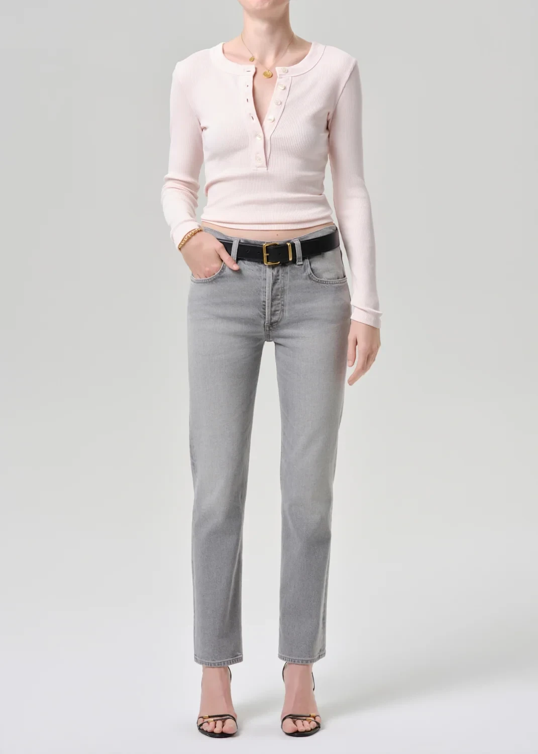 Savannah Cigarette Jean in Earl Grey