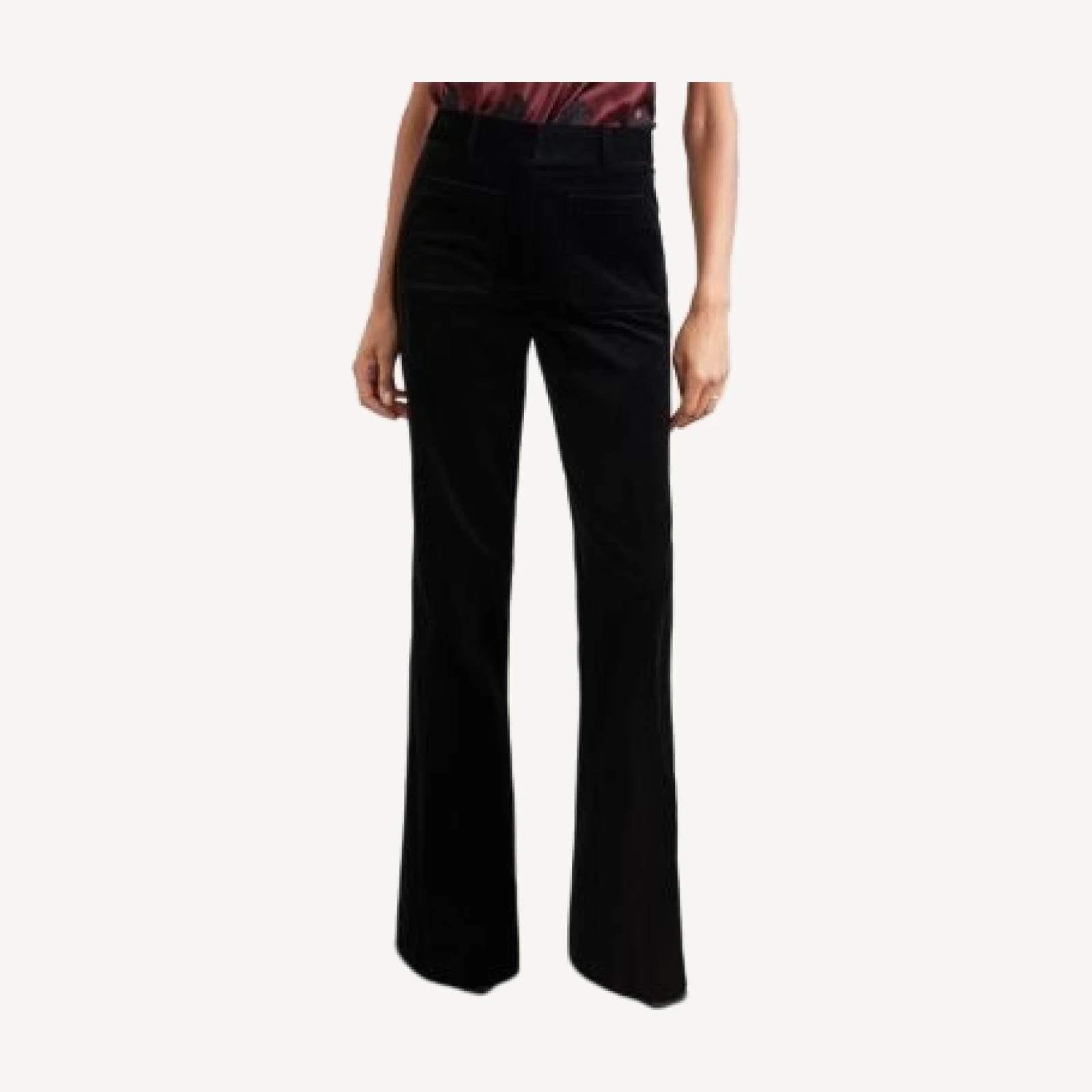 Reiss Myrtle Velvet Flared Pants