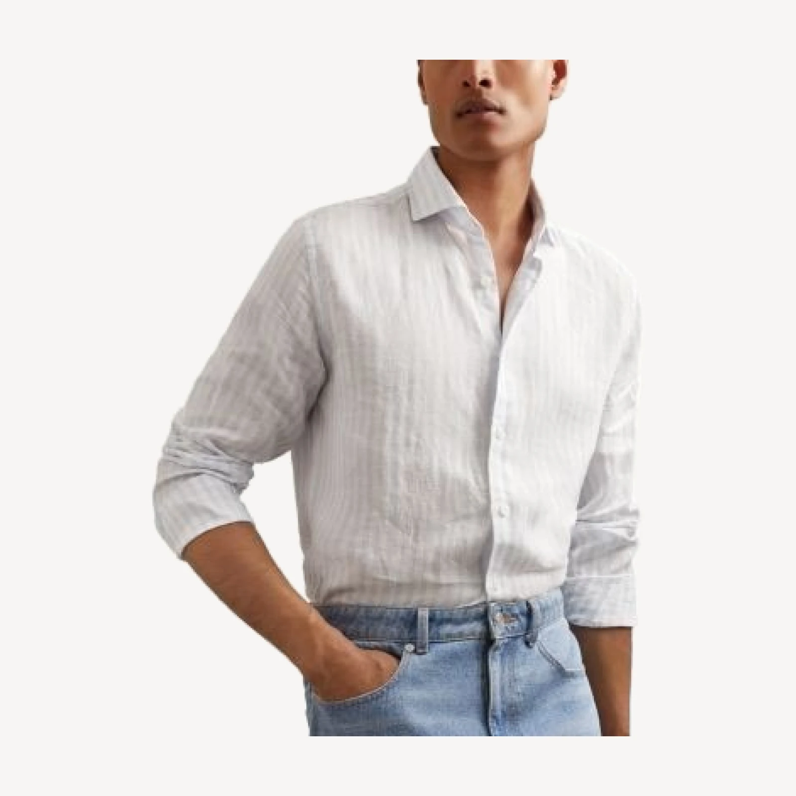 Reiss Stripe Linen Shirt
