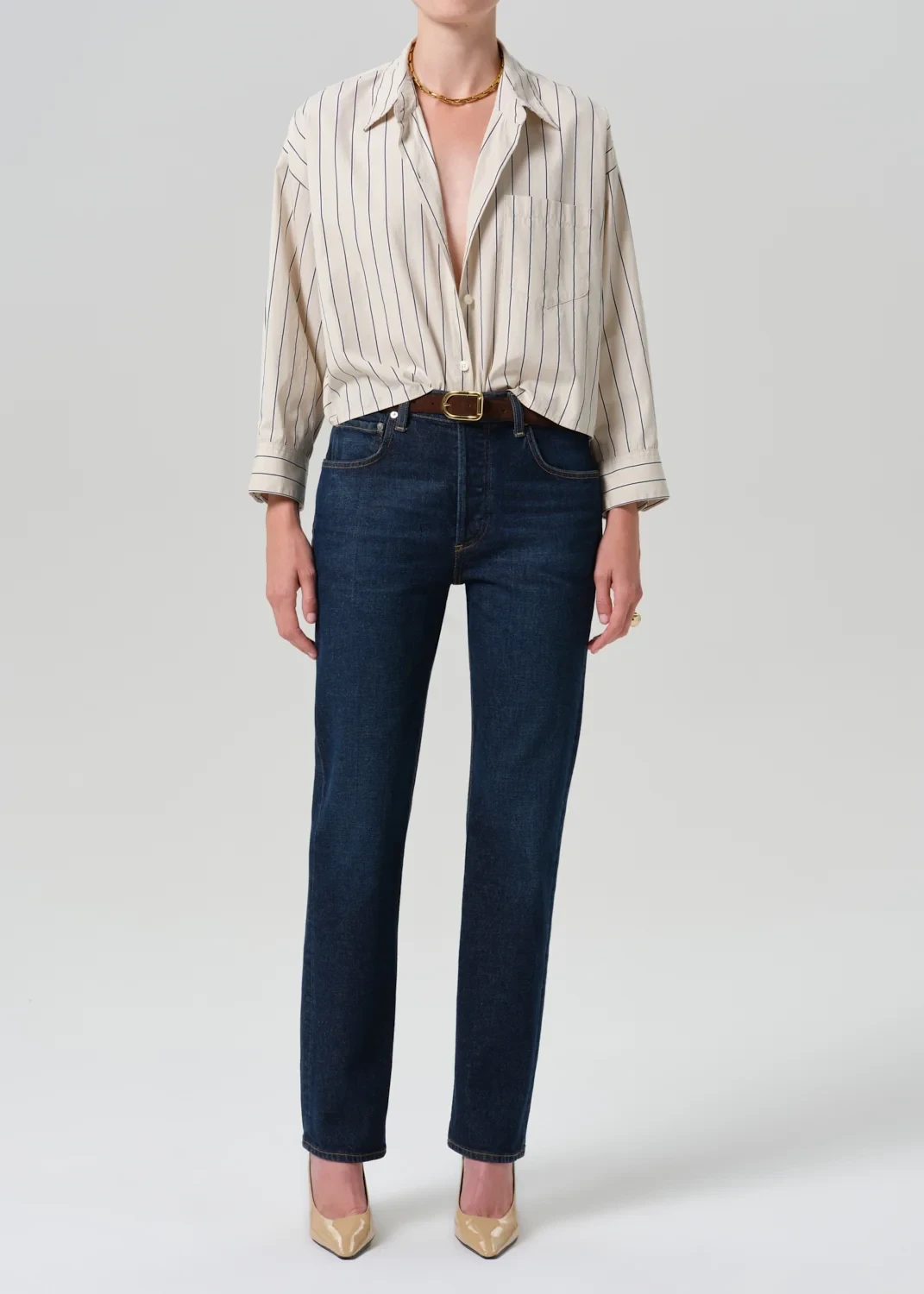 Savannah Cigarette Jean in Dark Indigo