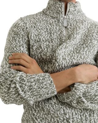 Reiss Textured Two Tone Half Zip Sweater