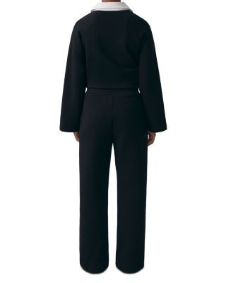 Reiss Gaia Open Collar Contrast Top