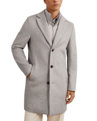 Reiss Gable Removable Gilet Single Breast Overcoat