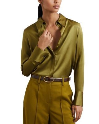 Reiss Ameira Silk Satin Shirt