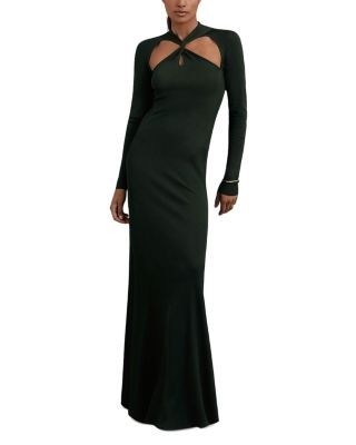 Reiss Vivienne Cut Out Knitted Maxi Dress