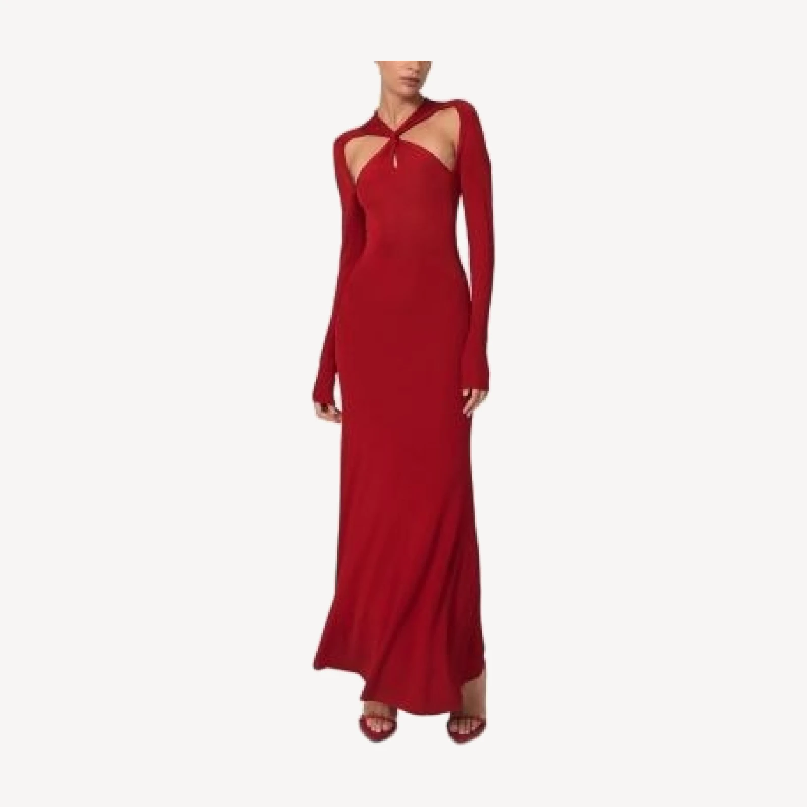 Reiss Cutout Knitted Maxi Dress