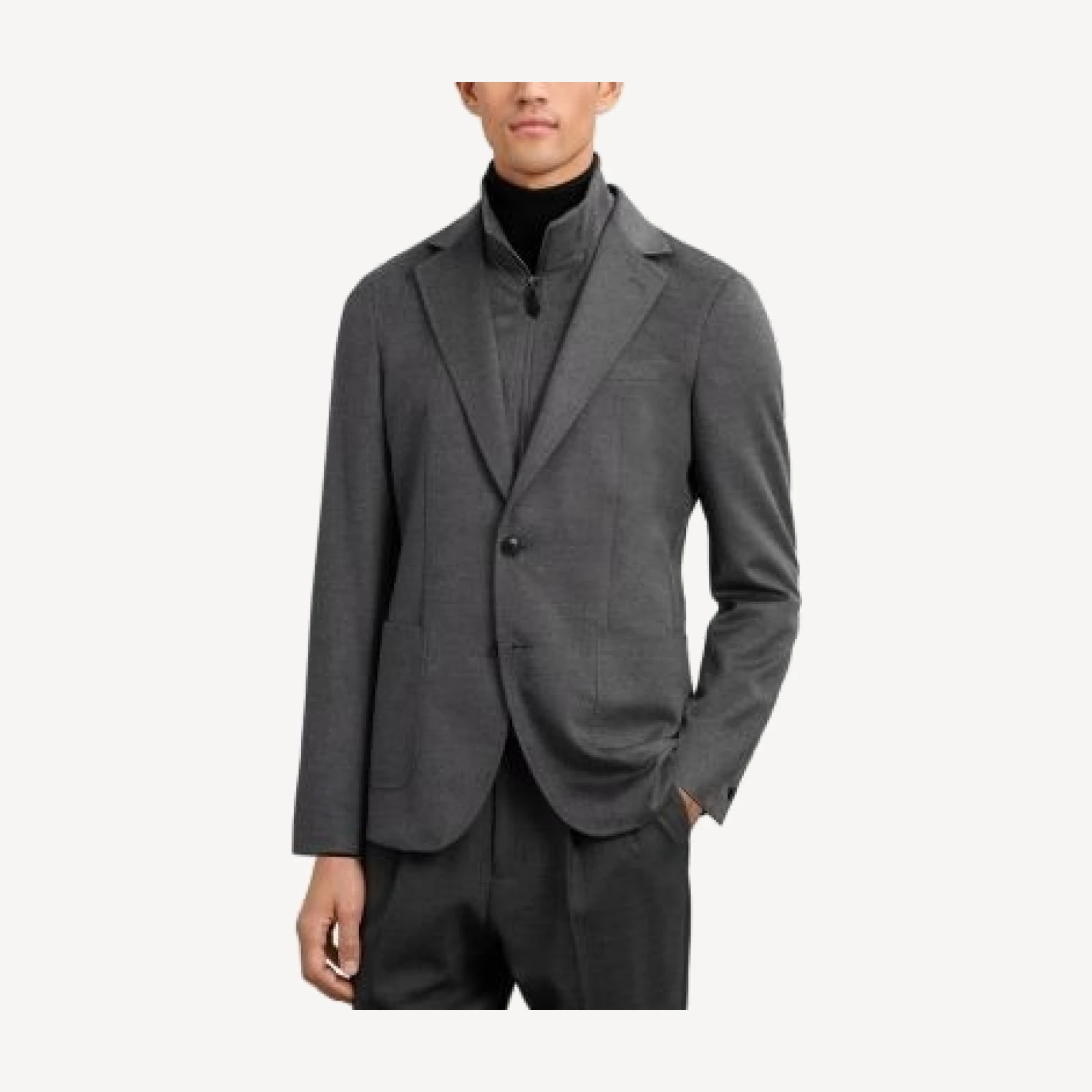 Reiss Notch Gilet Patch Blazer