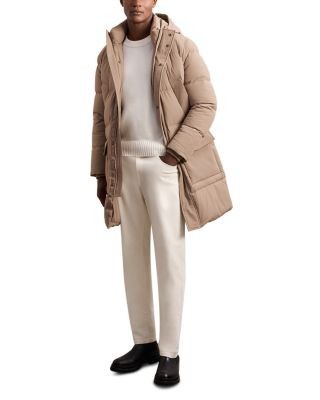 Reiss Moon Longline Quilted Down Coat