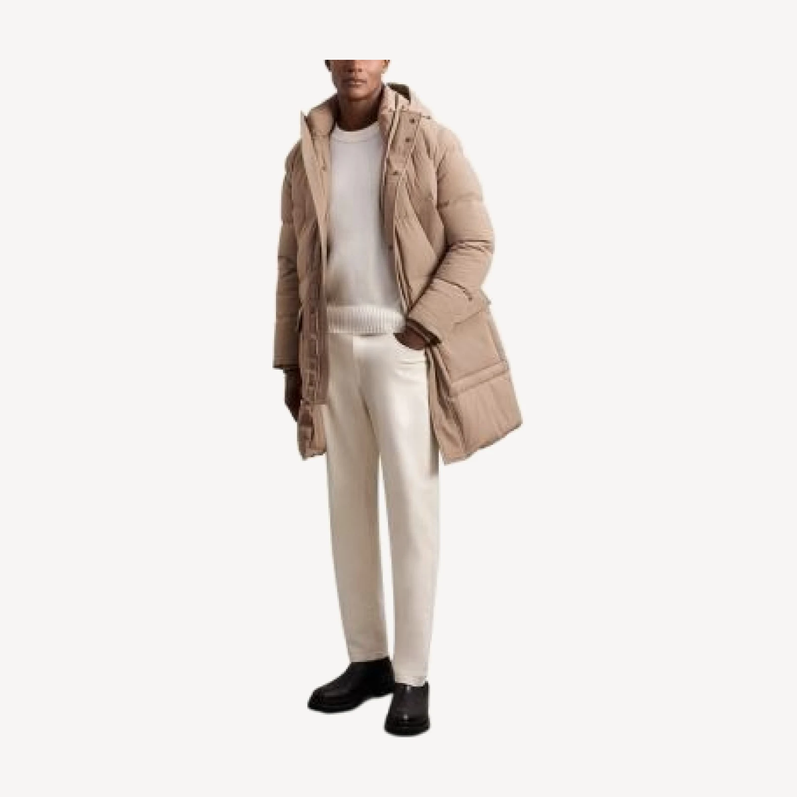Reiss Moon Longline Quilted Down Coat