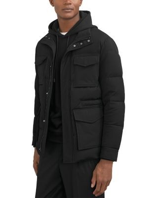 Reiss Mercury Long Sleeve Quilted Four Pocket Puffer Jacket