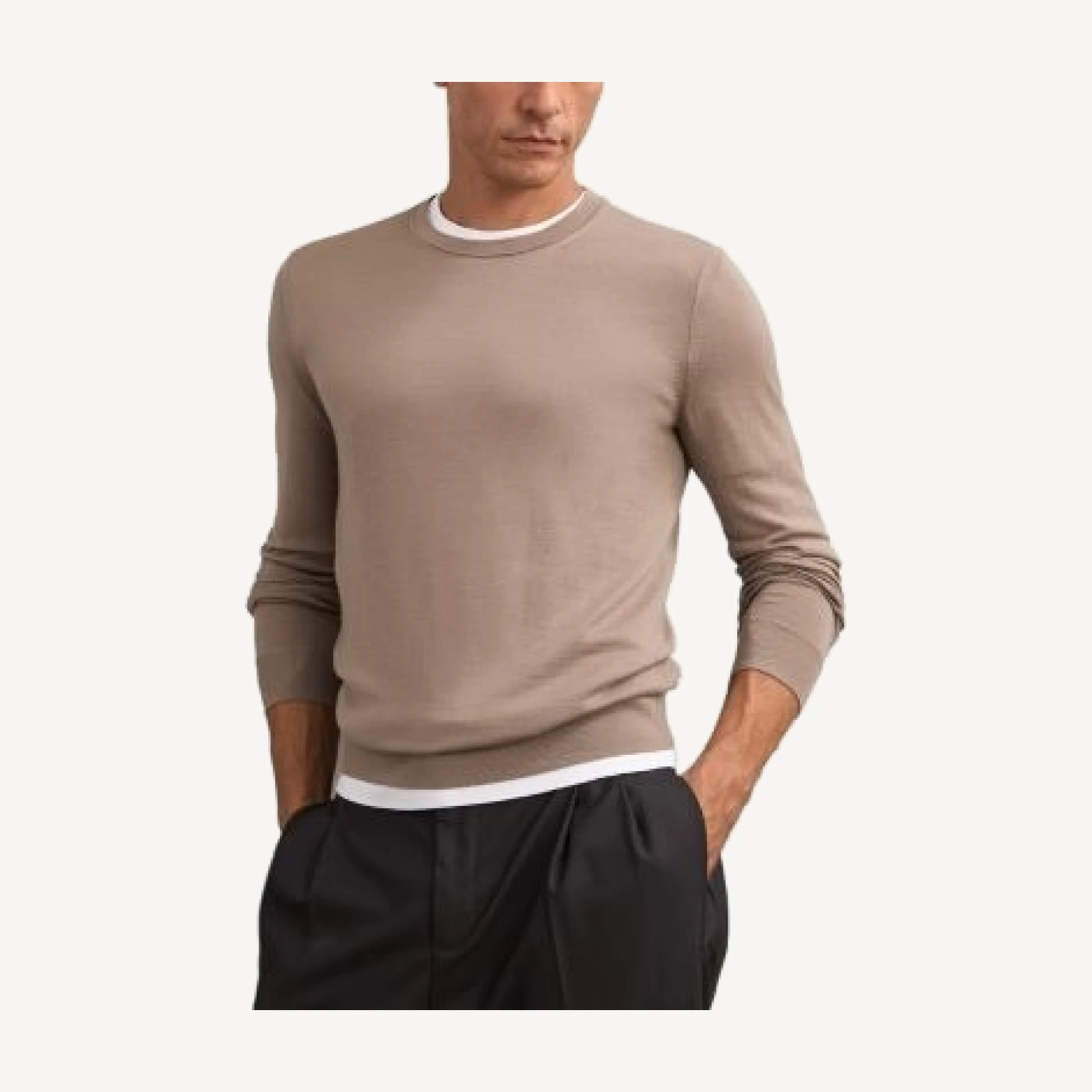 Reiss Merino Wool Crewneck Sweater