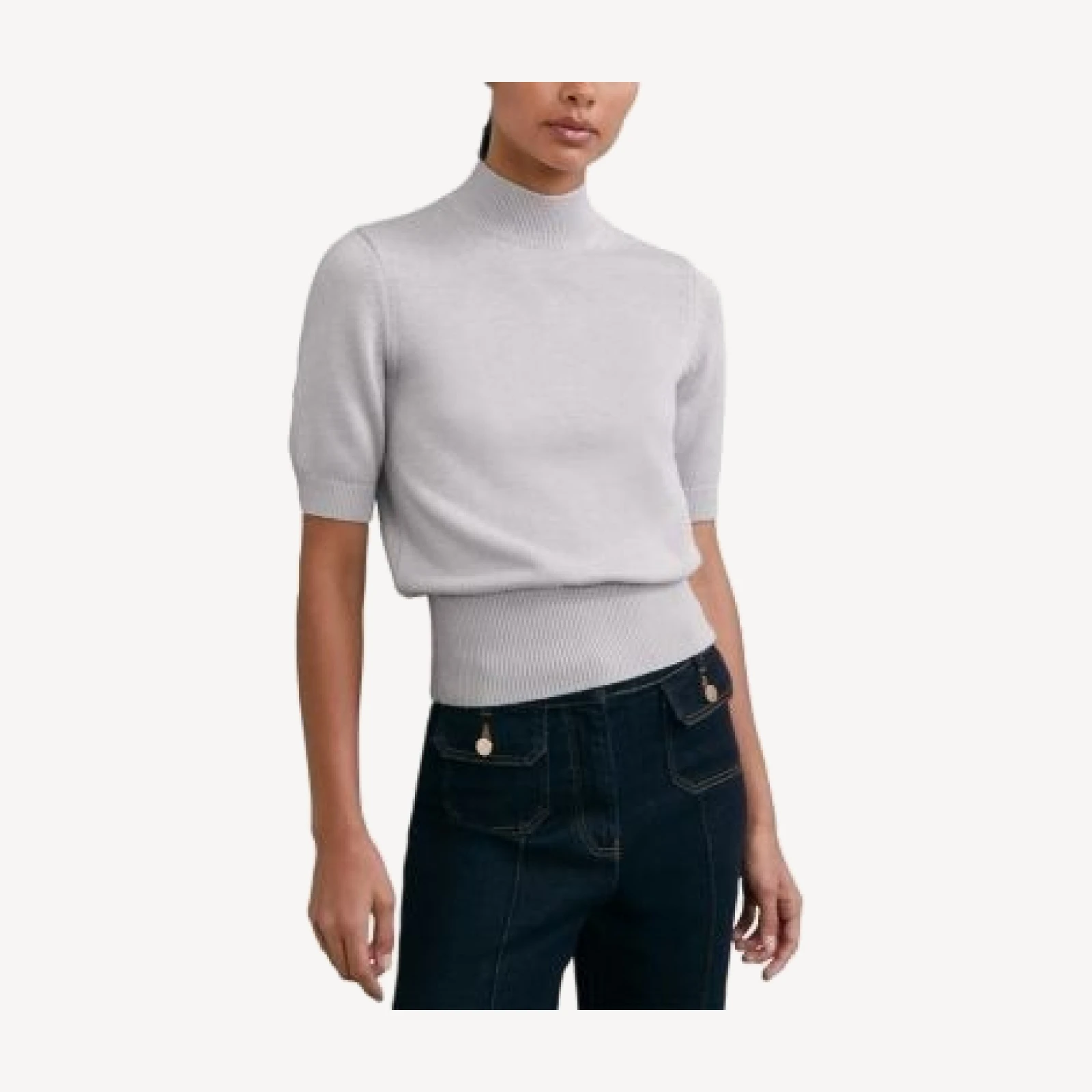 Reiss Aria Funnel Neck Top
