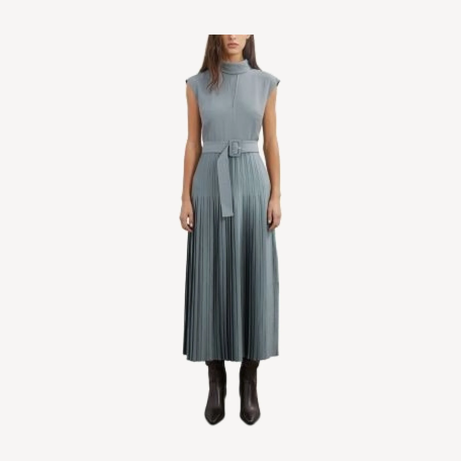 Reiss Ania Pleated Skirt Midi Dress