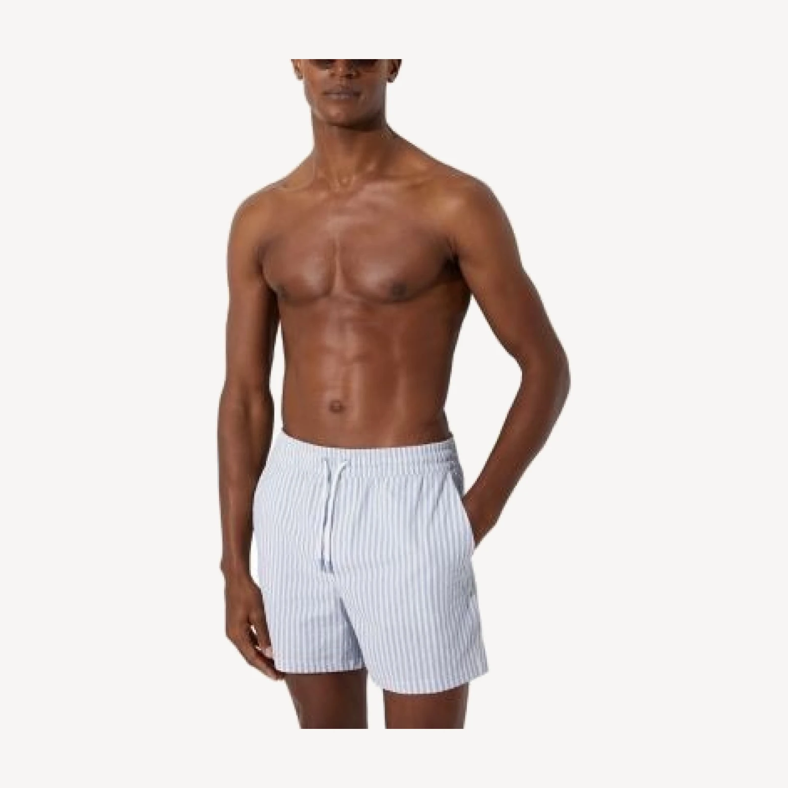 Reiss Seersucker 4.9 Drawstring Shorts