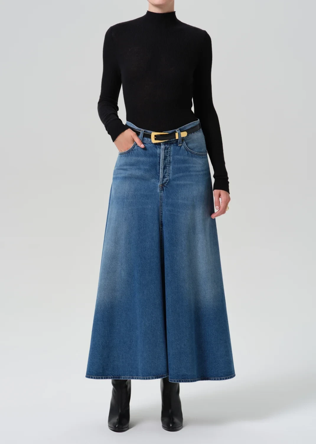 Fluid Maxi Skirt in Iris
