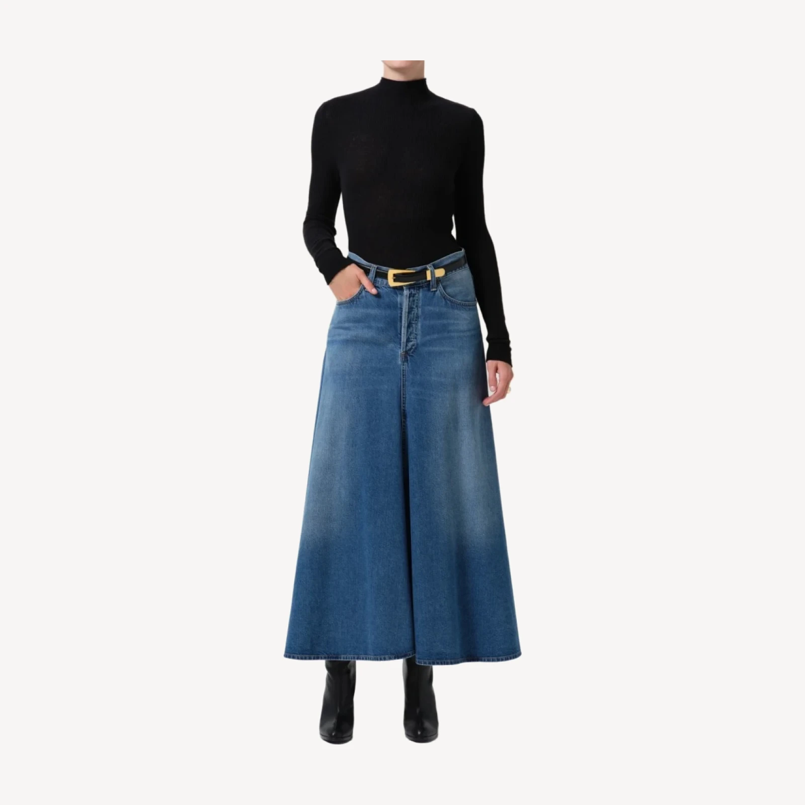 Fluid Maxi Skirt in Iris