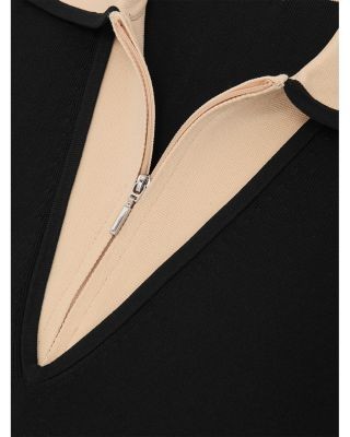 Reiss Sophie Contrast Collar Knitted Mini Dress