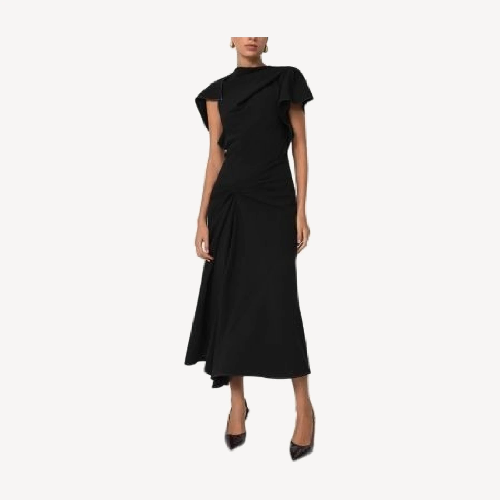 Reiss Saskia Drape Detail Midi Dress