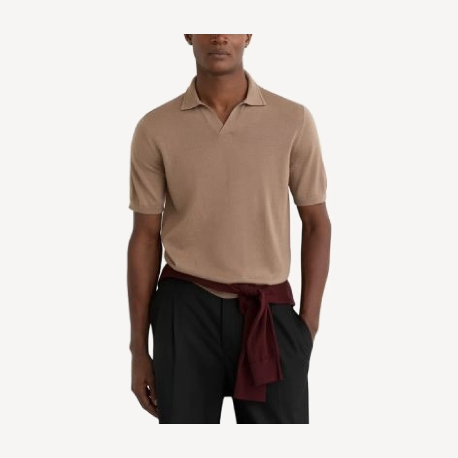 Reiss Open Collar Merin Polo Shirt