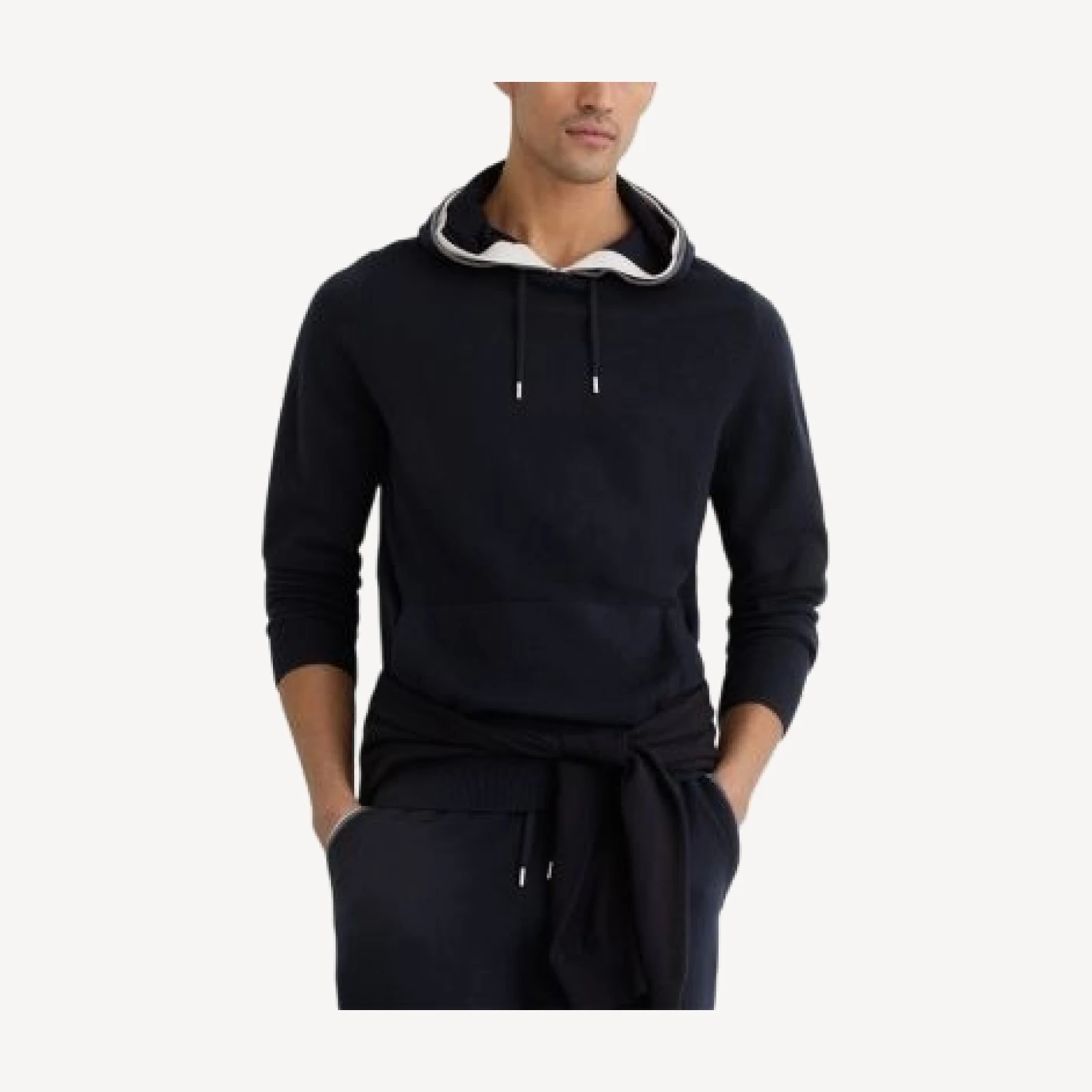 Reiss Falmer Long Sleeve Merino Tipped Hoodie