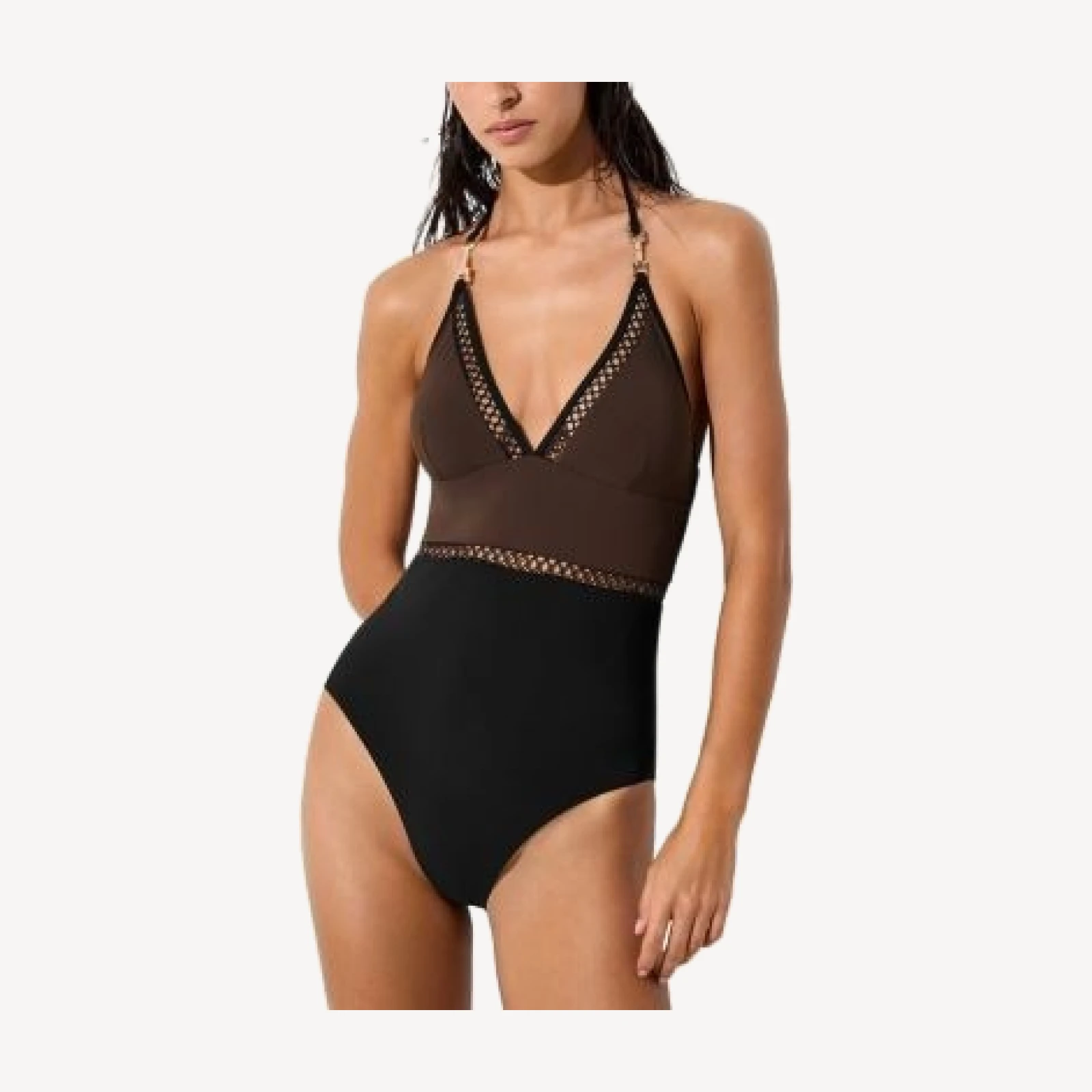 Reiss Ray Color Block One Piece Swimsuit