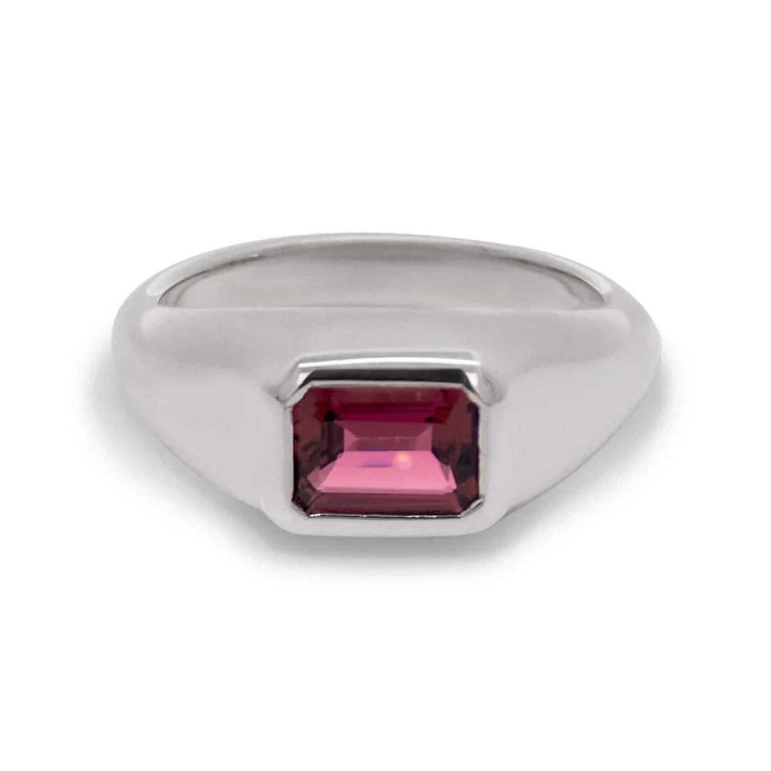 Creo Ring - Sterling Silver & Pink Tourmaline