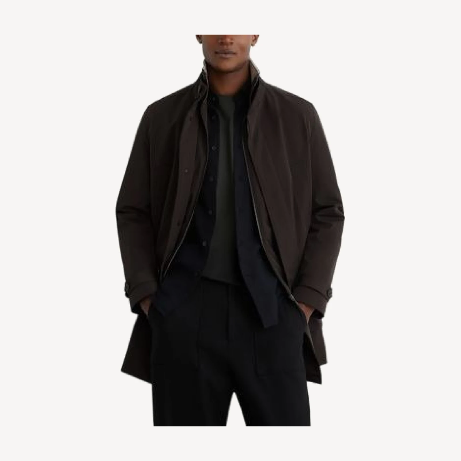 Reiss Haylen Hybrid Removable Inner Funnel Neck Overcoat