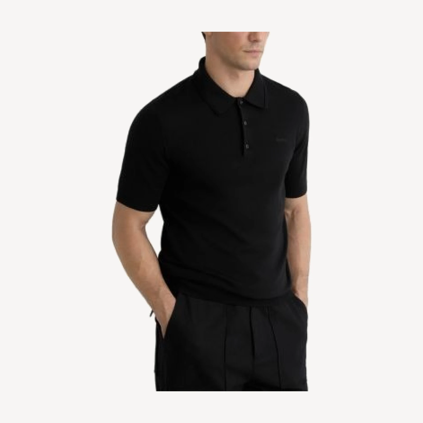 Reiss Albion Merino Wool Short Sleeve Polo Sweater
