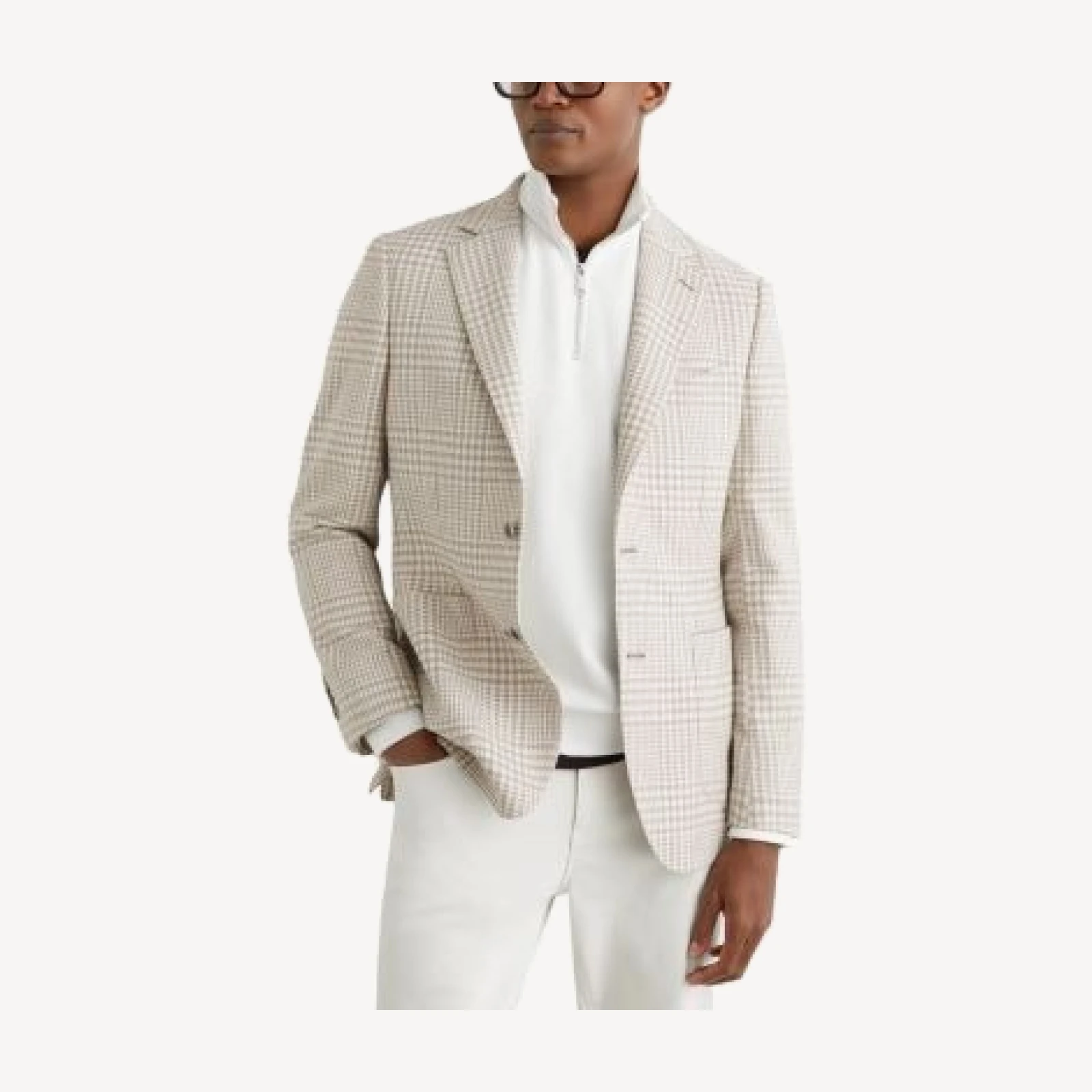 Reiss Bardo Cotton Wool Check Blazer
