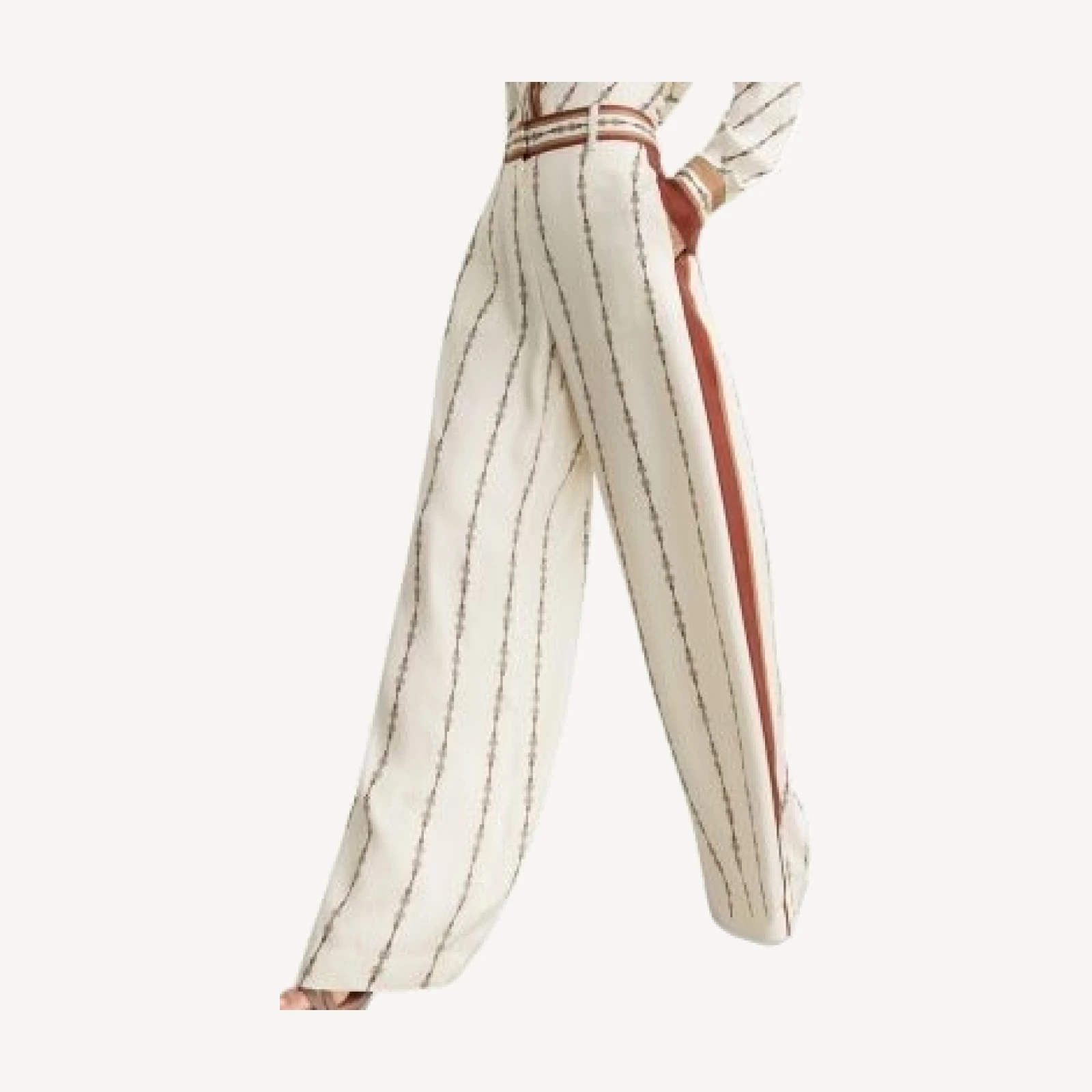 Reiss Chain Print Wide Leg Pants