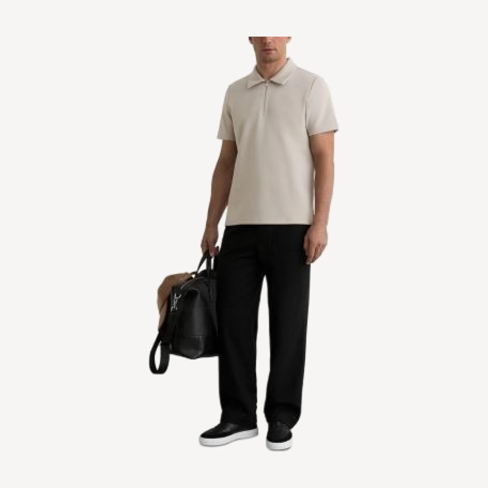 Reiss Interlock Half Zip Polo Shirt