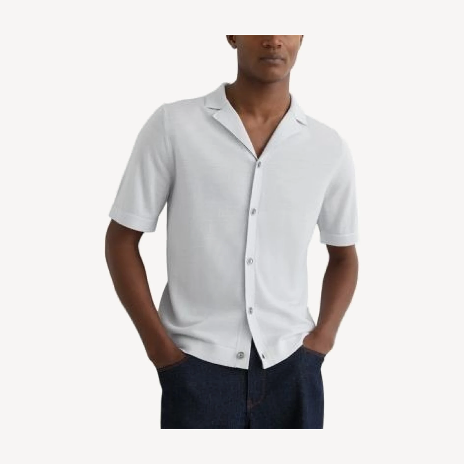 Reiss Grafton Cuban Merino Wool Shirt