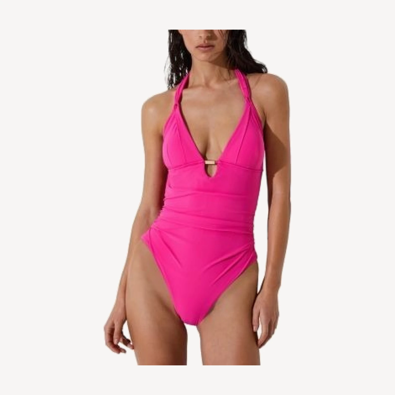 Reiss Nadine Halter Neck One Piece Swimsuit