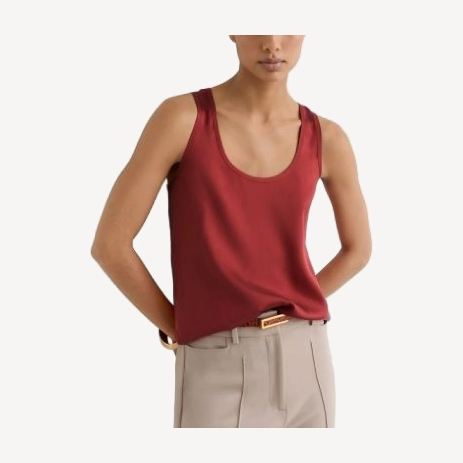 Reiss Ruby Mixed Media Cami Top