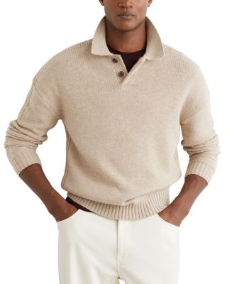 Reiss Ribbed Button Sweater